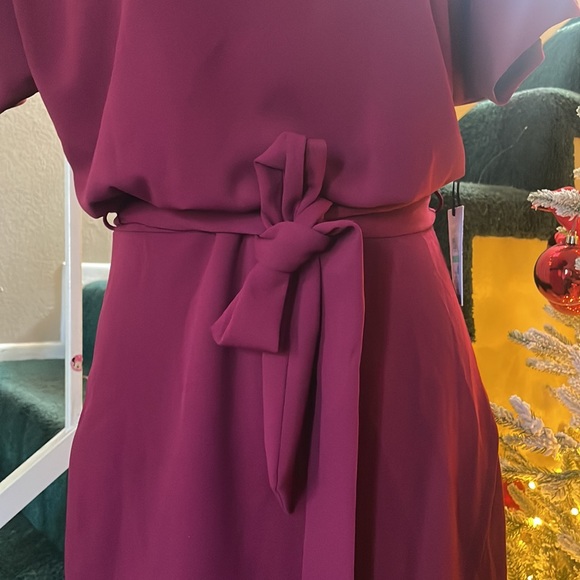 Kensie
Textured Knit Boat Neck Self-Tie Waist Short Sleeve Blouson Dress - Picture 5 of 12